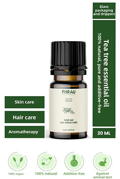 Phrau 10 مل زيت شجرة الشاي العطري النقي والطبيعي