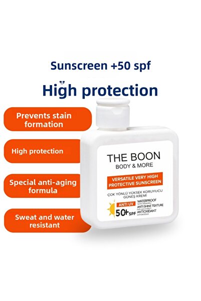 The Boon Body & More واقي من الشمس +50 SPF UVA/UVB للحماية من البقع ومكافحة ا...