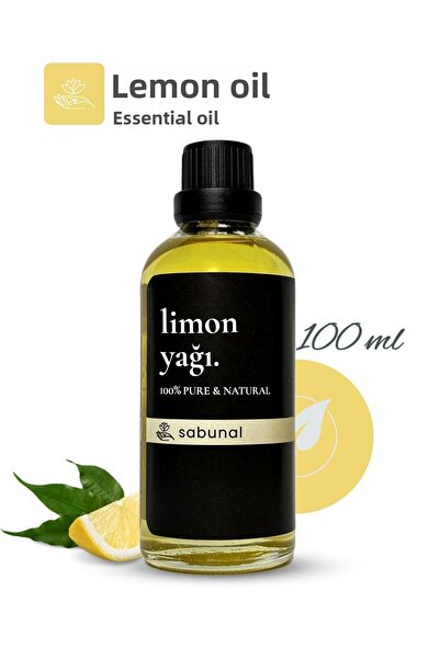 sabunal زيت الليمون 100 مل - زيت للعناية بتفتيح البشرة والعلاج العطري