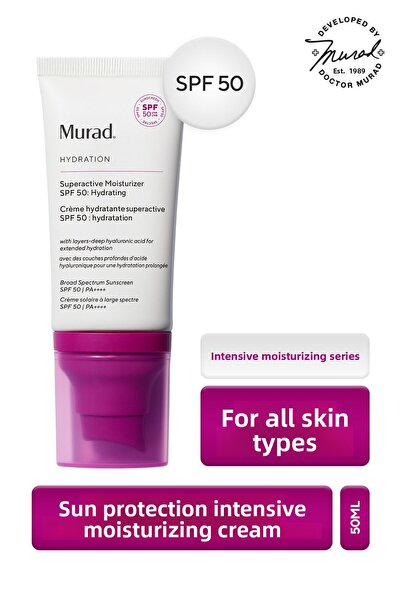 Murad Hidratare SPF 50 PA++++ Hyaluronik Asitli Yoğun Nemlendiricili Güneş Ko...