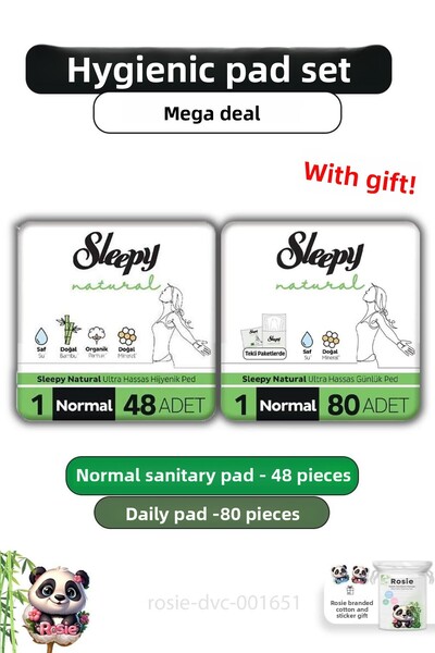 Sleepy روزي - فوط صحية عادية، 48 و 80 يومًا، مادة طبيعية