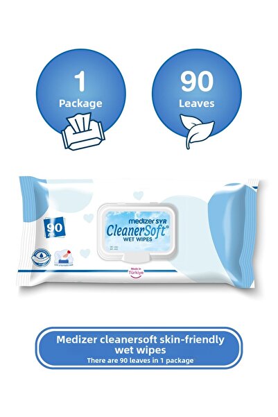 Medizer Cleanersoft Wet Wipes 90 Sheets Wet Towels Suitable for Babies