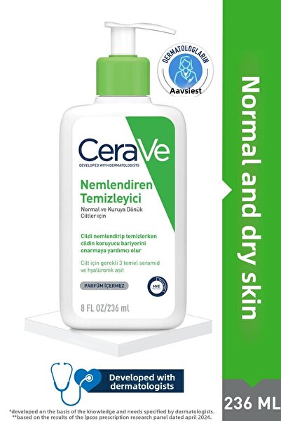 CeraVe Moisturizing Cleanser Normal & Dry Skin Face Body 236 ml