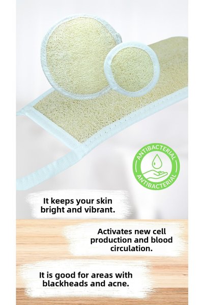 ERATOS Natural Pumpkin Fiber Bath Set| Body And Back Scrub| Pumpkin Fiber Back Scrub| 100% Pumpkin Fiber