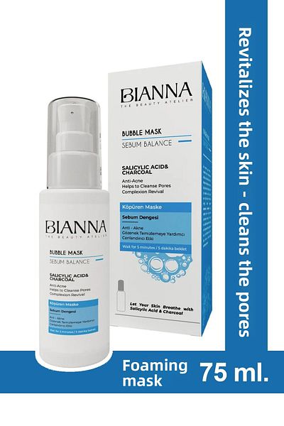 Bianna Moisture Balancing Foaming Mask in 5 Minutes| Charcoal 75 ml