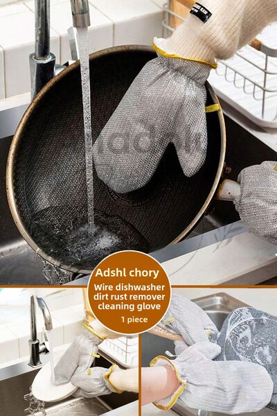 Anadolu Saray قفاز غسيل سلكي عملي متعدد الأغراض مقاوم للماء ومزيل الأوساخ وال...