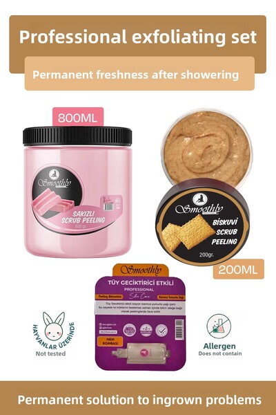 Smoothly تقشير الساق الغارزة بالفراولة بنكهة النعناع 800 جرام تقشير البسكويت ...