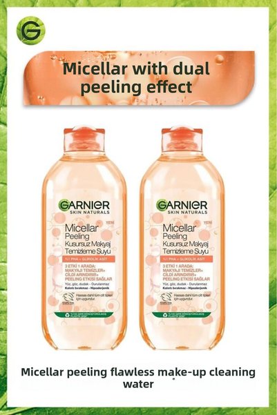 Garnier Micellar Peeling Perfect Makeup Cleansing Water 400 ML Set of 2