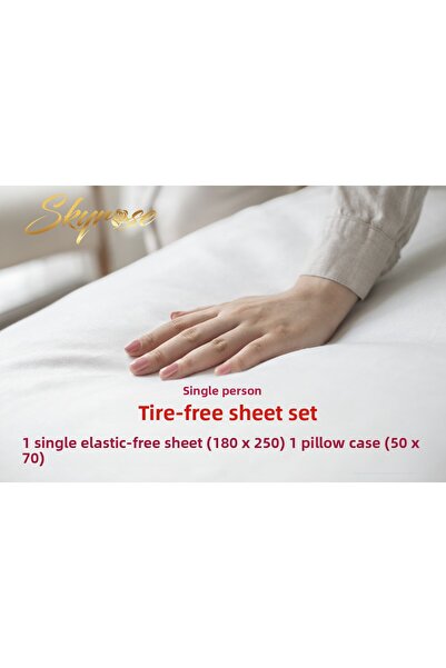 Skyrose Single Flat Sheet 62 Wire Plain White Non-Elastic Sheet, Hotel Sheet, Sheet Set, Economical Sheet