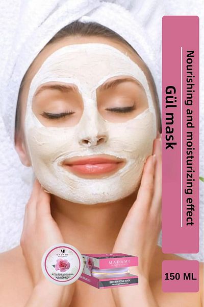 Deep Purestar British Rose Face Mask - Nourishing and Moisturizing Effect, 150 ml