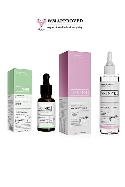 Skin401 مجموعة العناية المضادة للمسام والتنقية