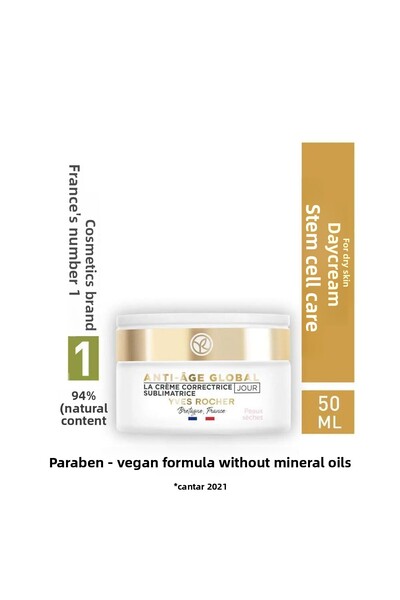 Yves Rocher كريم نهاري مضاد للشيخوخة للبشرة الجافة من Anti Age Global - مستحض...