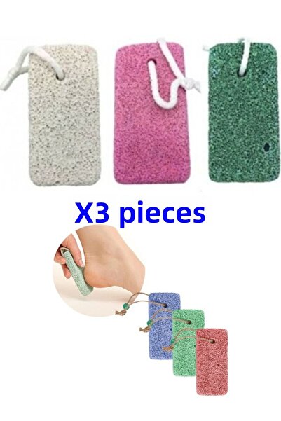 nistabolje 3 قطع من حجر البونزا للعناية بالقدمين، مزيل الجلد الميت ومبرد الكعب