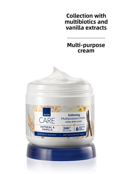 AVON كريم متعدد الأغراض للبشرة الجافة يحتوي على متعدد البكتيريا والفيتامين E ...
