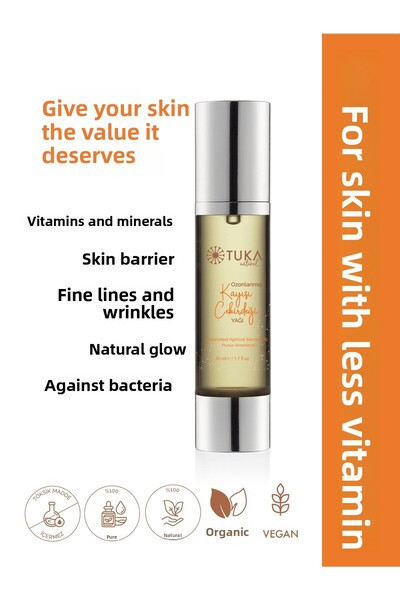 TUKA NATURAL زيت نواة المشمش المعالج بالأوزون 50 مل |   زيت طبيعي للعناية بالبشرة