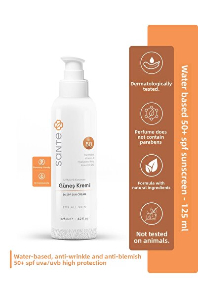 SantePlus مرشح معدني عضوي مائي Uva/uvb SPF 50 حماية مضادة للعيوب، كريم الشمس ...
