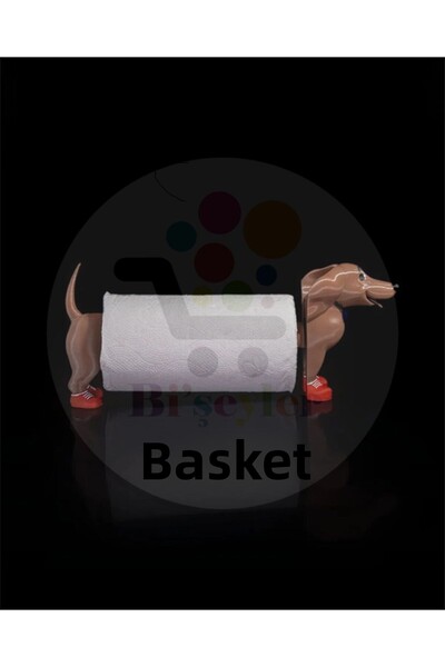 Bi'şeyler Sepeti حامل ورق التواليت مع شكل كلب لطيف من Dachshund
