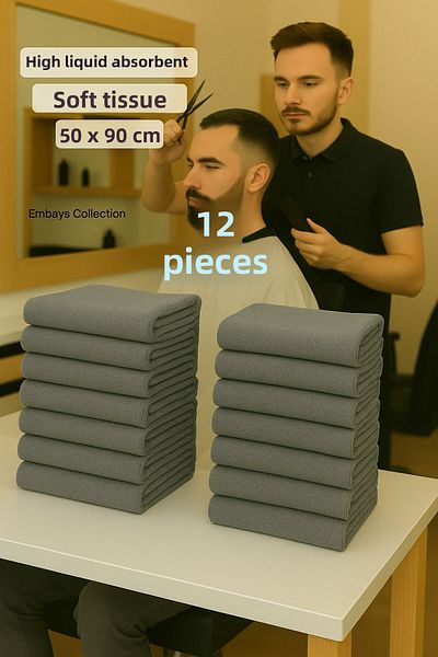 embays collection (12 τεμάχια) 50x90cm Βαμβακερή πετσέτα, πετσέτα κουρείου, πετσέτα κομμωτηρίου, πετσέτα αθλητή, πετσέτα προσώπου