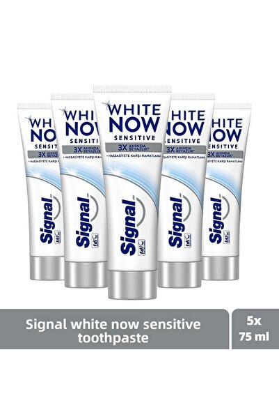 Signal معجون أسنان وايت نو للاسترخاء الحساس ضد الحساسية 75 مل × 5