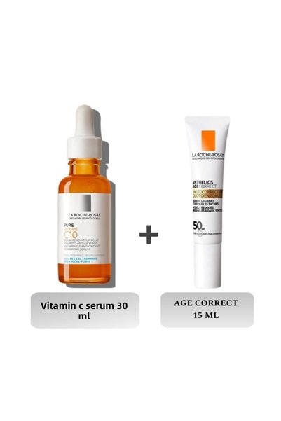 La Roche Posay Pure Vitamin C10 Serum 30 ml + Anthelios Age Correct Spf50 Sun...