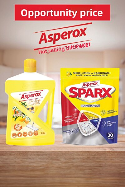 ASPEROX حزمة من 30 قرصًا لتنظيف الأسطح من سباركس