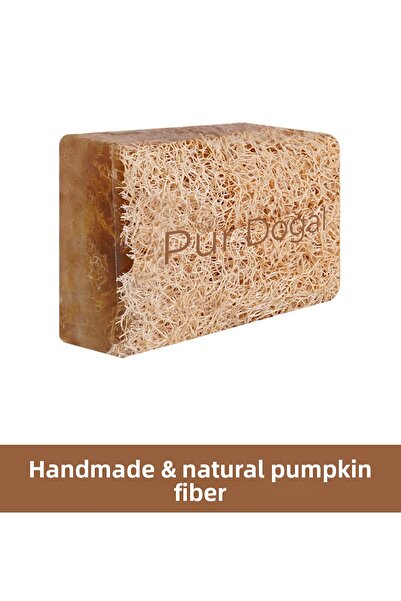 PÜR DOĞAL Săpun 100% cu fibre de dovleac, lapte de măgar și miere – Handmade,...