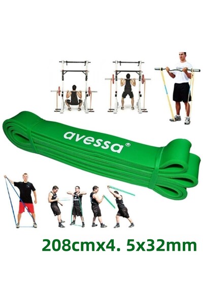 AVESSA شريط طاقة لاتكس مقاوم مطاطي أخضر Lpb32