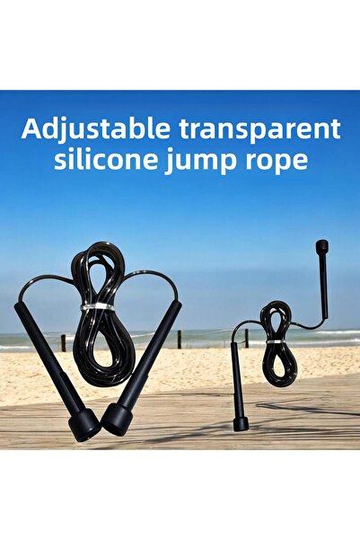 Gök Sports Transparent Silicone Adjustable Height Jump Rope Fitness Condition...