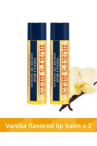 Burts Bees كريم العناية بالشفاه بنكهة الفانيليا - مرطب الشفاه بالفانيليا × 2 ...