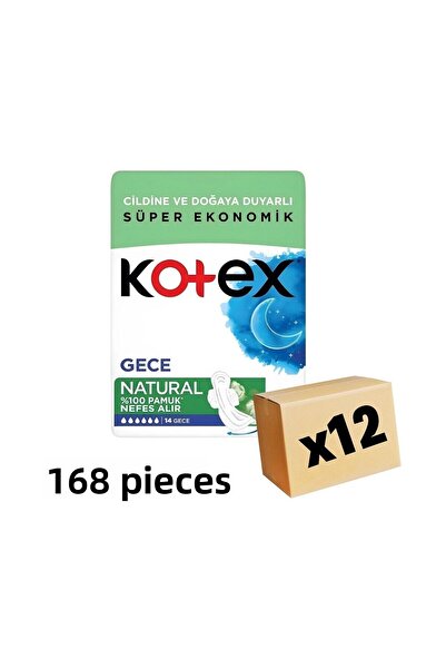Kotex Natural Night Sanitary Pads 12 Pieces of 14