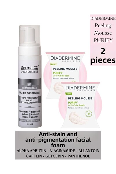 Derma CC LABORATORIES رغوة تنظيف البشرة المضادة للبقع 200 م + مقشر دياديرمين ...