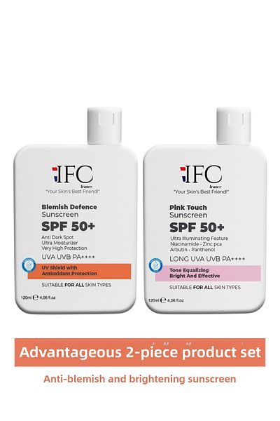 IFC France Pack of 2 Intensive Anti-Blemish and Tone Equalizing Pink Sunscreen
