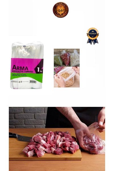 figanlar ambalaj 1kg 5Pcs Thick 30X52Cm Nylon Bag Meat Storage Bag / Refrigerator Bag