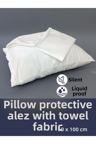 Piyes Home وسادة منشفة بسحاب مقاومة للسوائل مكونة من قطعتين مقاس 60 × 100