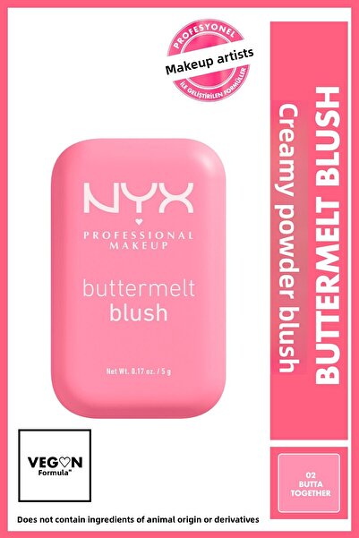 NYX Professional Makeup Ρουζ Buttermelt Blush Κρεμώδες Ρουζ σε Πούδρα # 02 Bu...
