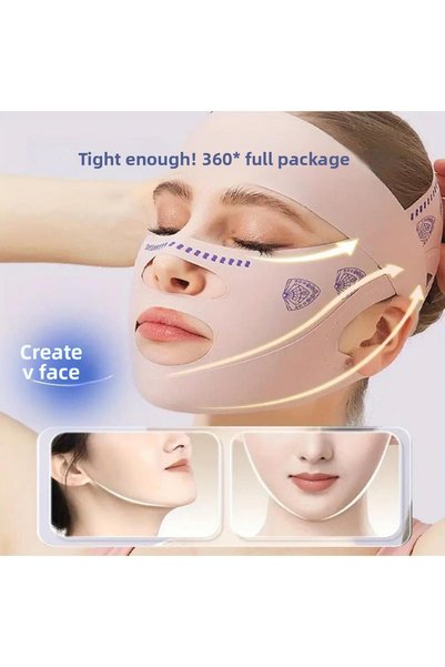 Ceoyiler Two-Layer V-Face Lifting Chin Mask, V-Line Shaped Face Lifting Belt
