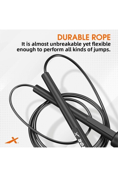 Vector X Adjustable Skipping Rope | Nylon | For Cardio, Weight Loss & Training | Unisex