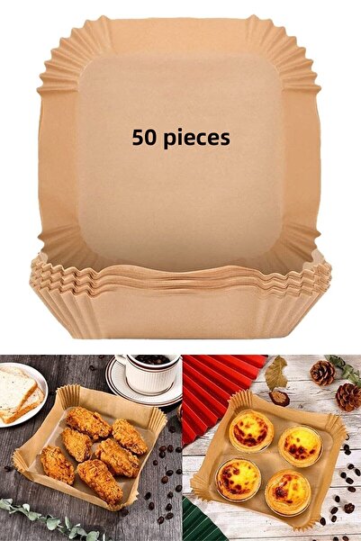 winbox مقلاة خبز ورقية مقلاة هوائية خالية من الزيت ورق خبز مربع للاستعمال مرة...