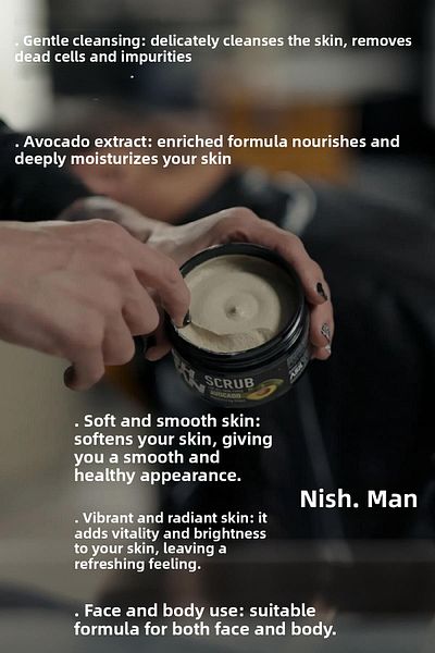 NISHMAN Facial Cleanser Scrub with Avocado Extract 300 ml