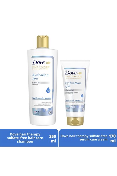 Dove Hair Therapy Hair Care Shampoo Hydration Spa 350 ml + Serum Hair Care Co...