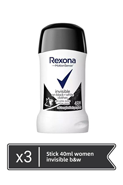 Rexona Stick 40ml Women Invisible B&W  x 3 pieces