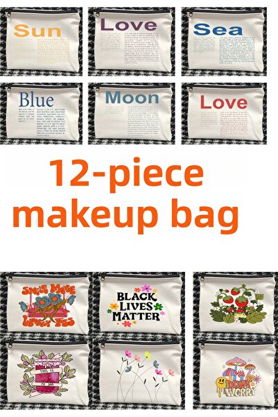 Boom town Τσάντα μακιγιάζ Gabardine 12 τεμαχίων Passionis Design - Δώρο θήκη ...