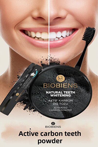 Biobiens مسحوق الأسنان الكربون المنشط