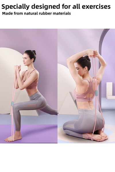 sanal trend Snur de rezistență pentru Pilates, albastru, pentru modelarea corpului, elastic de rezistență fluture, elastic de putere, 1 bucată