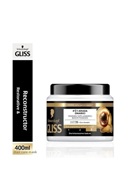 Gliss قناع العناية بالشعر 4 في 1 لإصلاح وإعادة البناء 400 مل