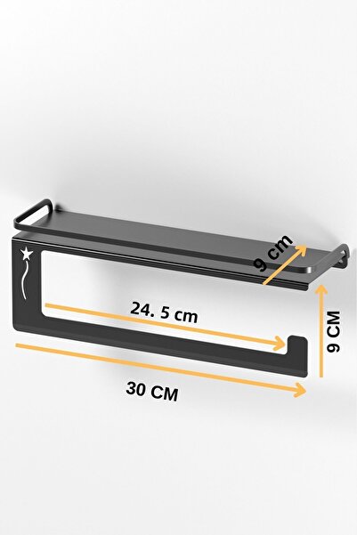 Tekno-tel Teknotel Black Paper Towel - Stadi Bathroom and Kitchen Shelf Mat Mg080