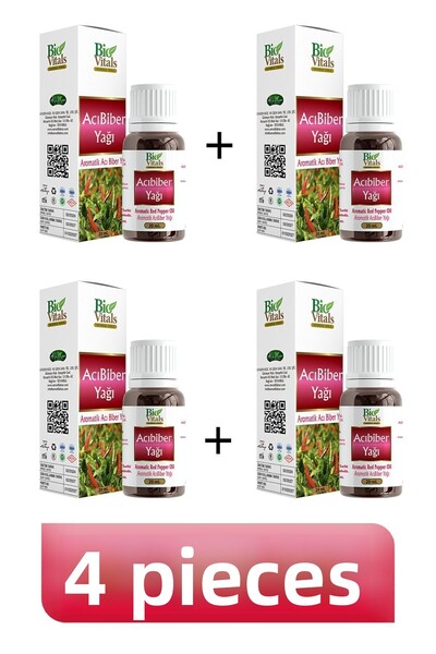 Bio Vitals 4 قطع زيت الفلفل الحار - 20 مل