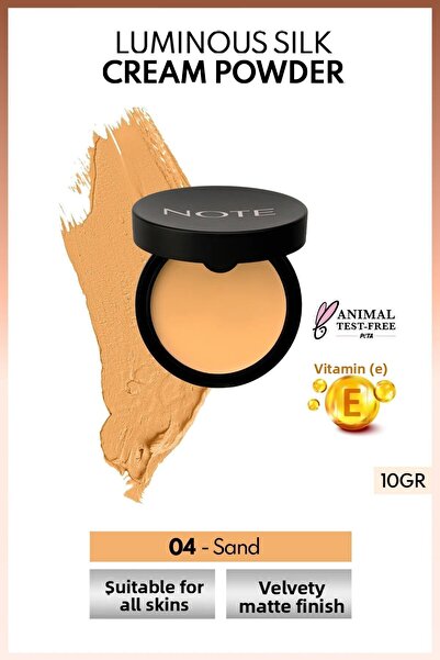 NOTE 04 مسحوق كريم الحرير المضيء الرملي باتكريم أساس ذو لمسة نهائية غير لامعة