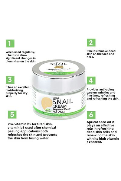 Ixora Anti-Aging Pro-Vitamin B5 and Snail Secretion Skin Care Cream 50 Gr