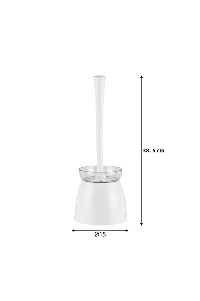 Prima Nova White Toilet Brush - Duo Body Handle